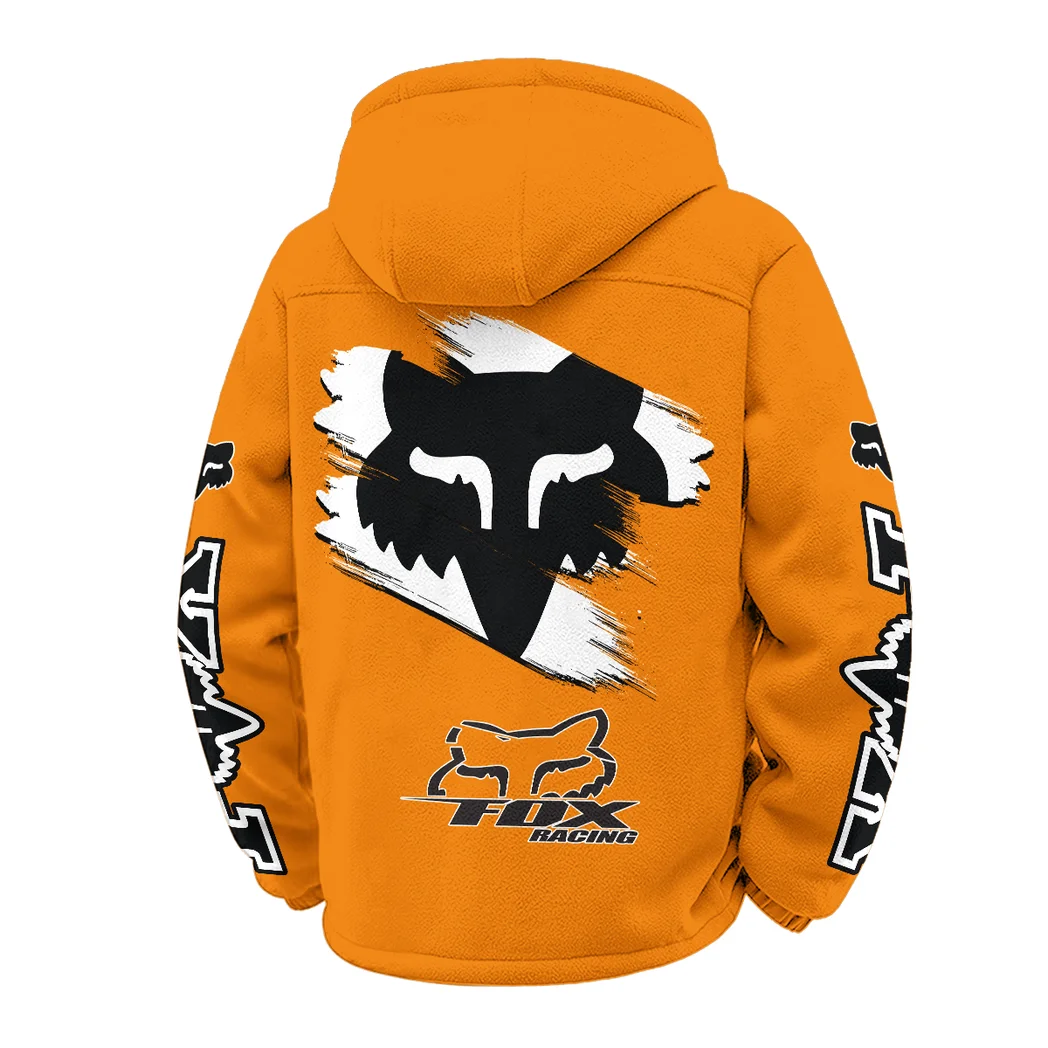 Enduro Gear Winter Fleece Jacket, Brushed Interior Winter Fleece HVN1452FR - Orange - Image 3