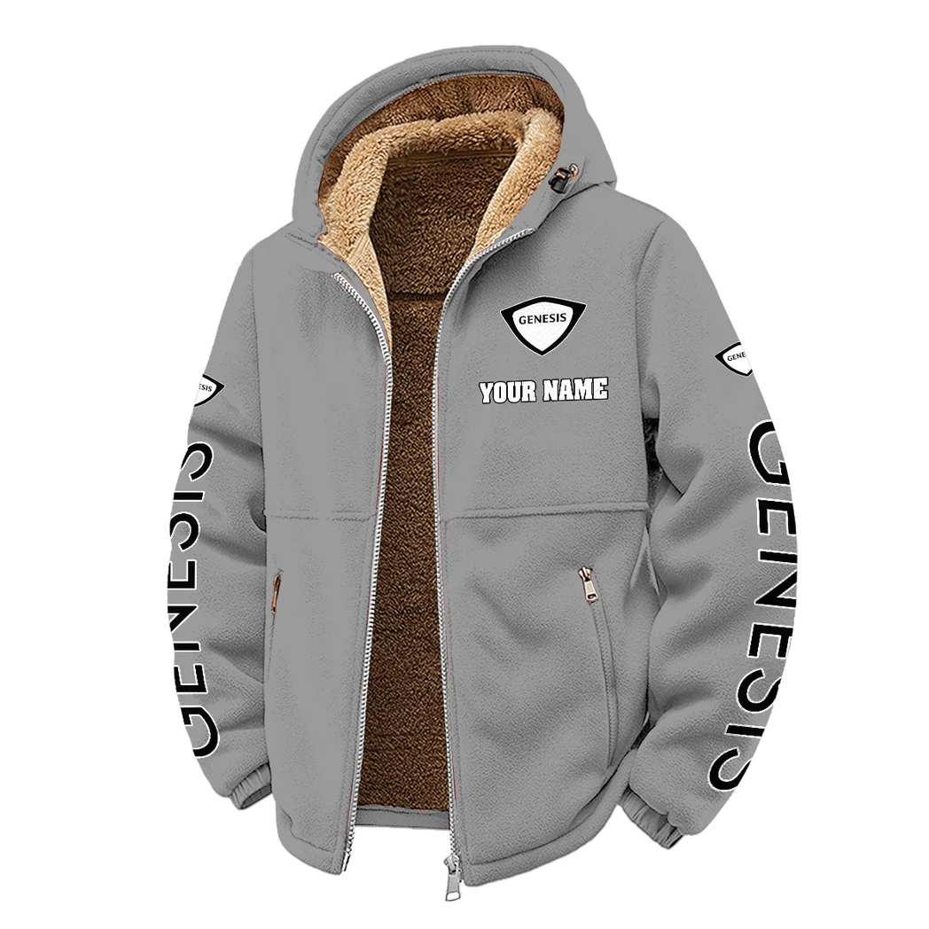 Modern Crossover Winter Fleece Jacket, Luxe Microfleece Pullover HVN1452GE - Grey - Image 2