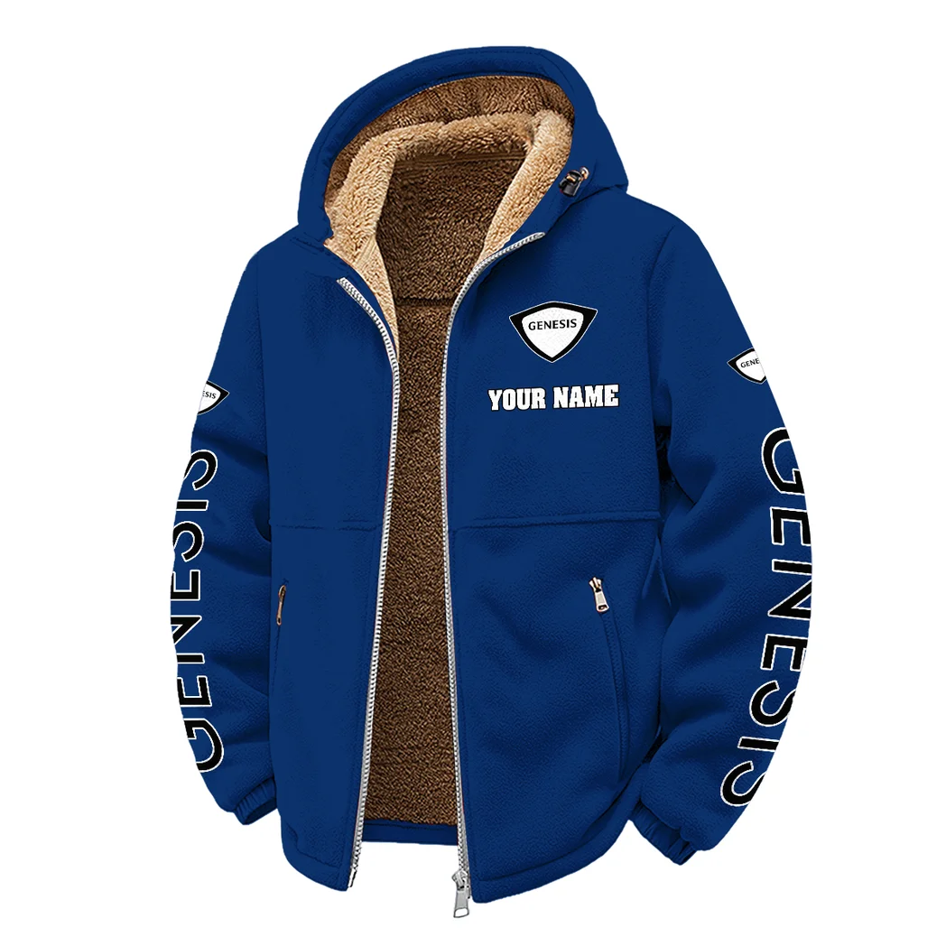 Modern Crossover Winter Fleece Jacket, Luxe Microfleece Pullover HVN1452GE - Navy - Image 2