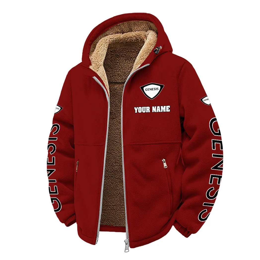 Modern Crossover Winter Fleece Jacket, Luxe Microfleece Pullover HVN1452GE - Wine - Image 2