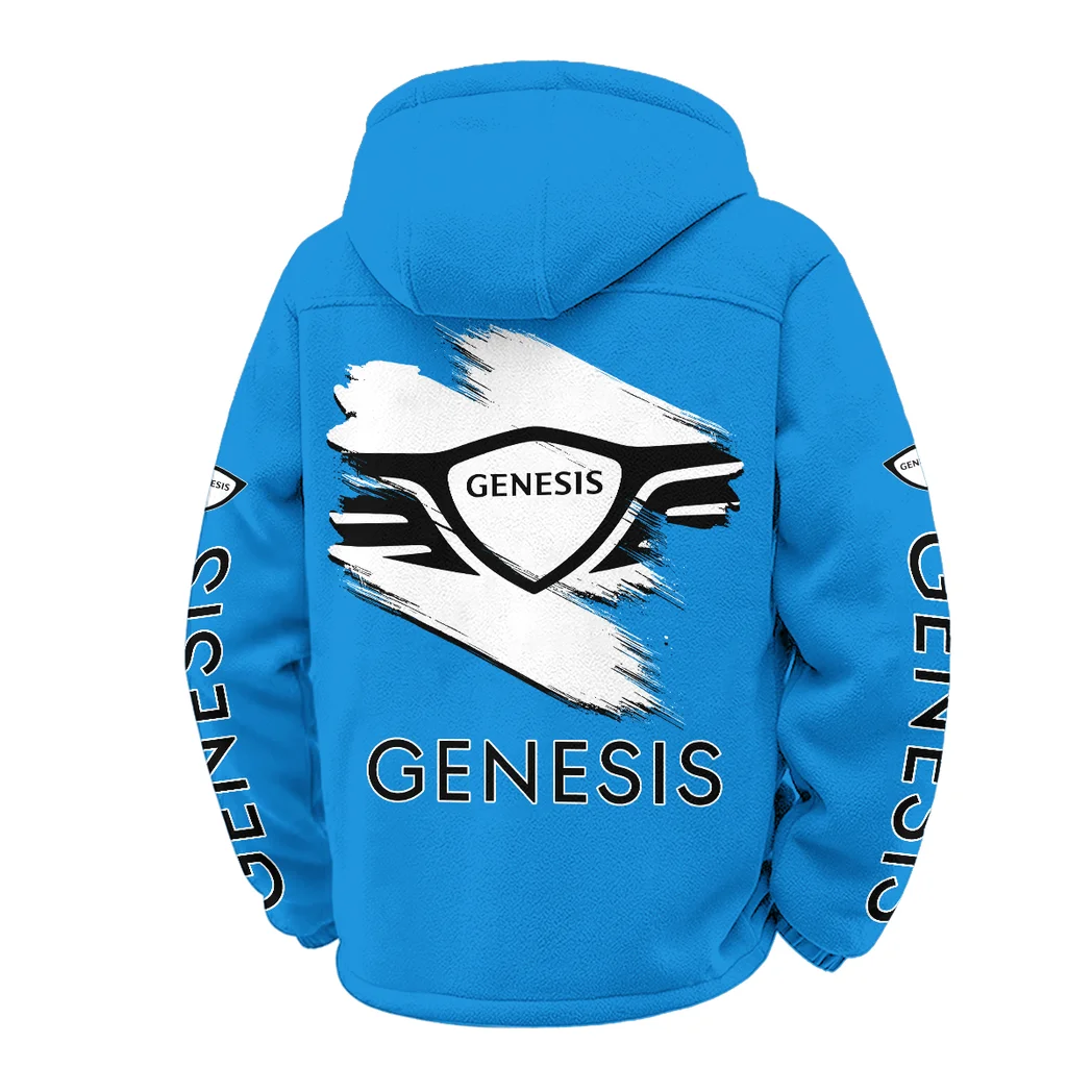 Modern Crossover Winter Fleece Jacket, Luxe Microfleece Pullover HVN1452GE - Cyan - Image 3