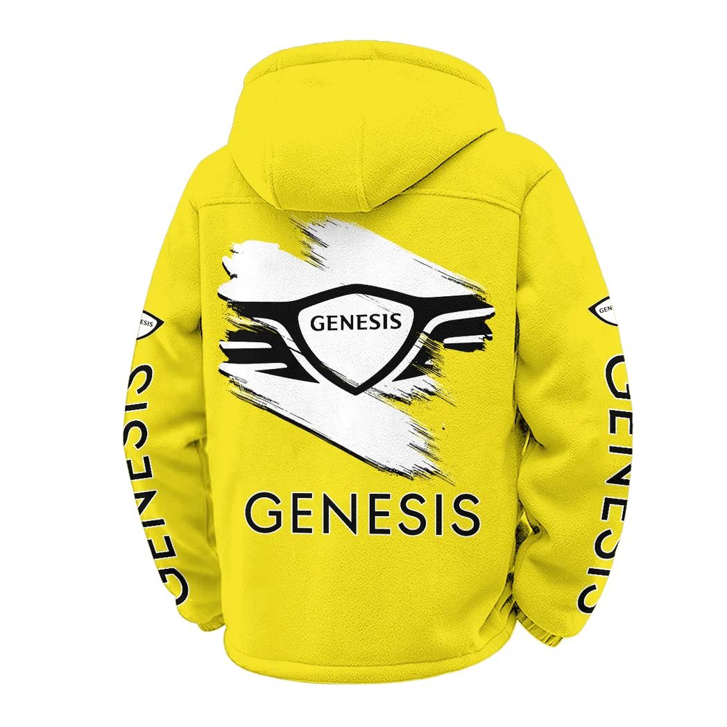 Modern Crossover Winter Fleece Jacket, Luxe Microfleece Pullover HVN1452GE - Yellow - Image 3