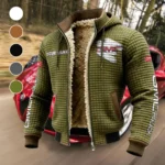 American Truck Fleece-Lined Hooded Jacket, Brushed Interior Winter Jacket HVN1452GM - Green