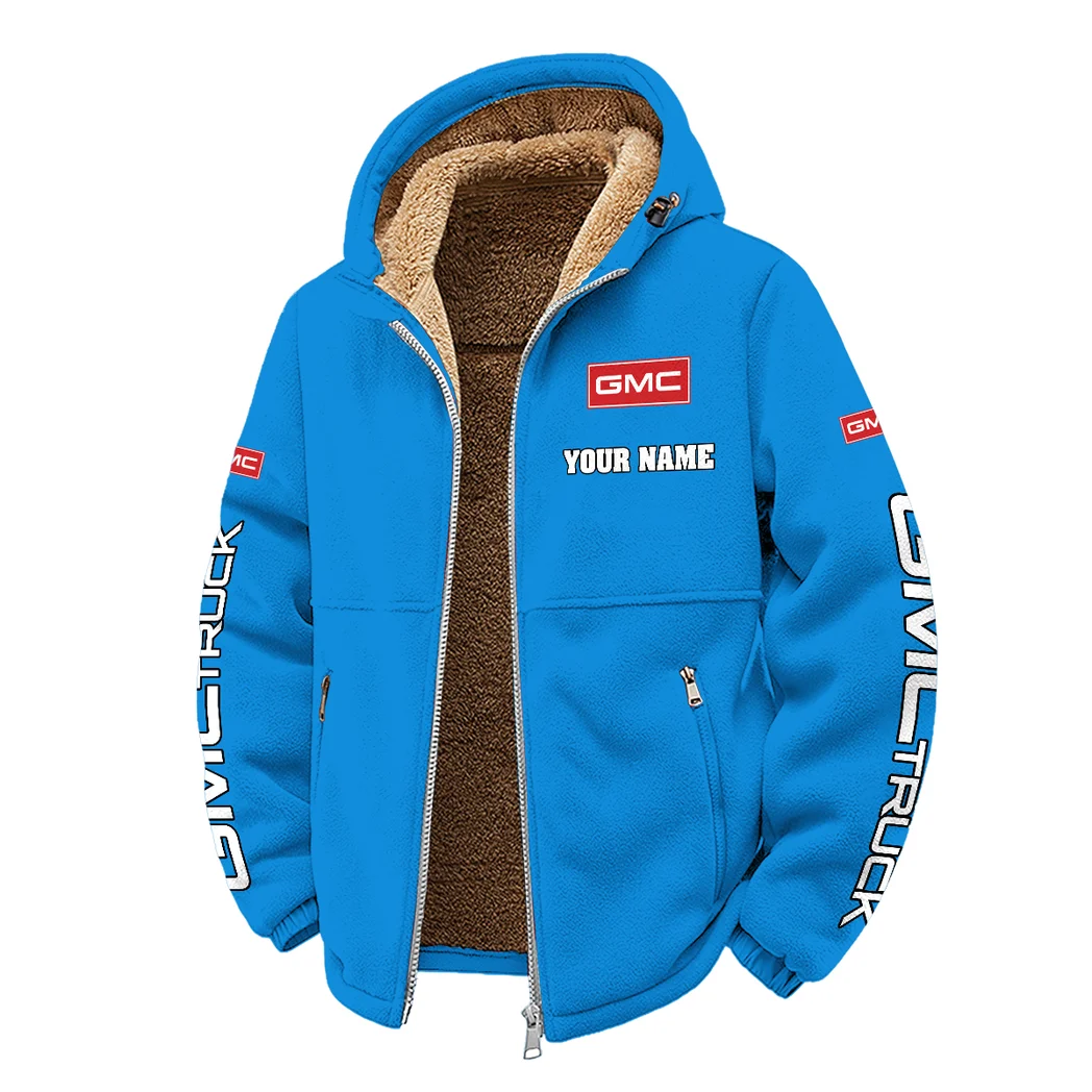 American Truck Winter Fleece Jacket, Anti-Pill Thermal Fleece HVN1452GM - Cyan - Image 2