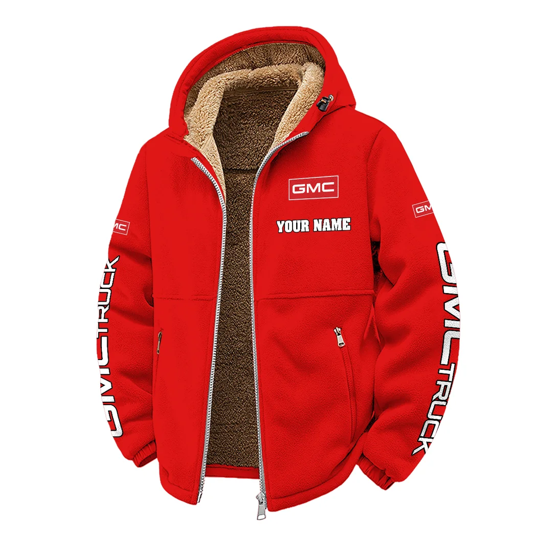 American Truck Winter Fleece Jacket, Anti-Pill Thermal Fleece HVN1452GM - Red - Image 2