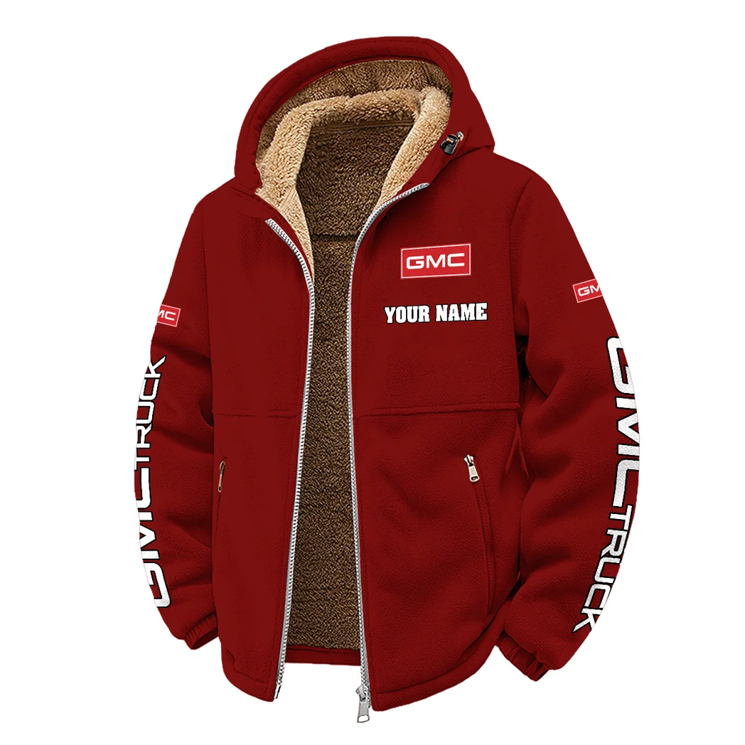 American Truck Winter Fleece Jacket, Anti-Pill Thermal Fleece HVN1452GM - Wine - Image 2