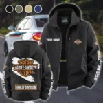 Two-Wheel Freedom Fleece Windbreaker Jacket, Premium Bonded Fleece HVN1452HD - Black