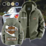 Two-Wheel Freedom Fleece Windbreaker Jacket, Premium Bonded Fleece HVN1452HD - Green