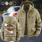 Two-Wheel Freedom Fleece Windbreaker Jacket, Premium Bonded Fleece HVN1452HD - Khaki