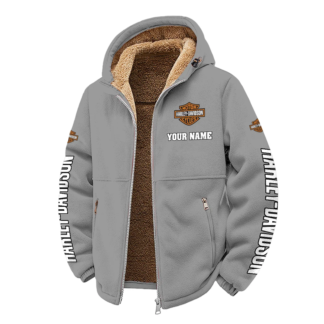 Two-Wheel Freedom Winter Fleece Jacket, Warm Core Loft Fleece HVN1452HD - Grey - Image 2