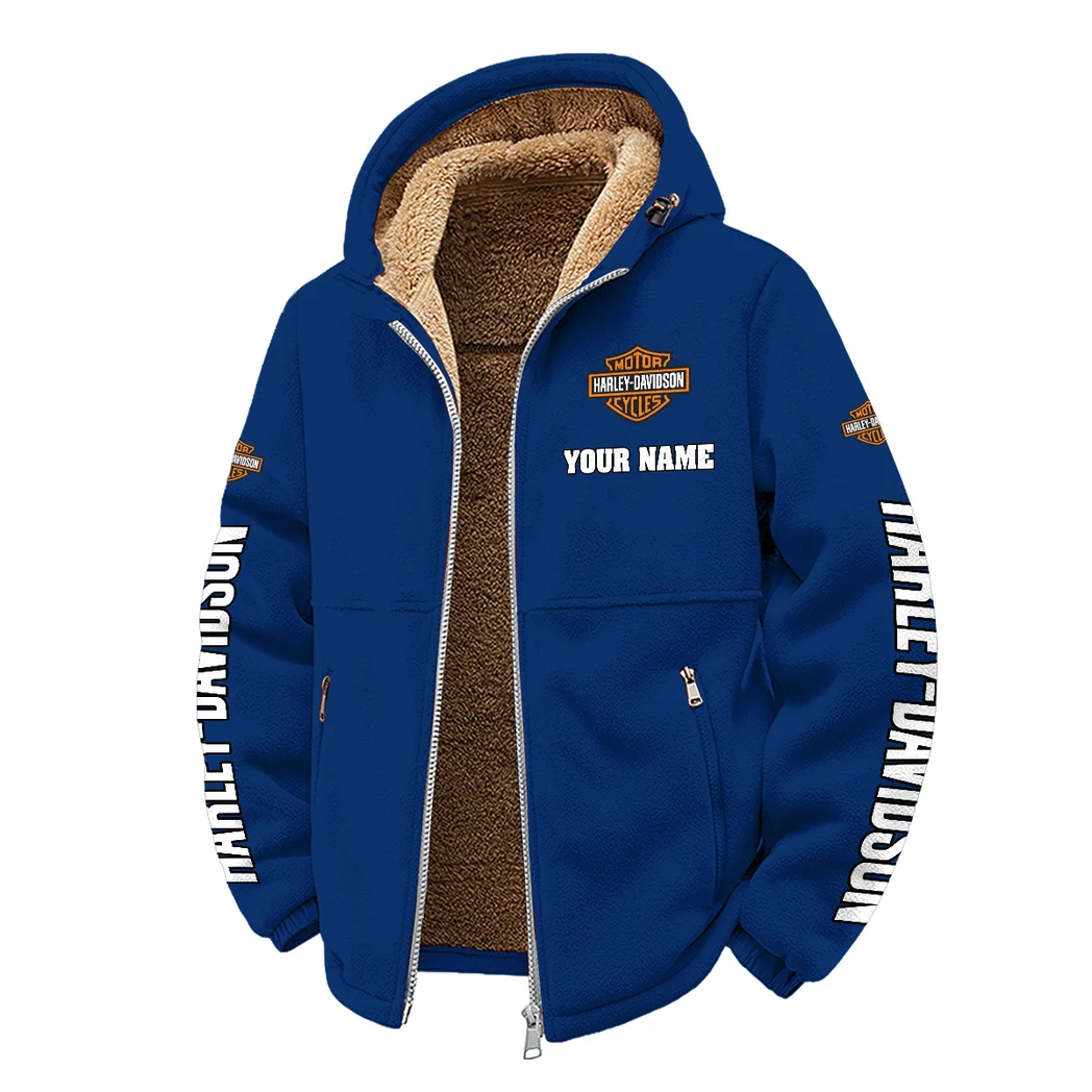 Two-Wheel Freedom Winter Fleece Jacket, Warm Core Loft Fleece HVN1452HD - Navy - Image 2