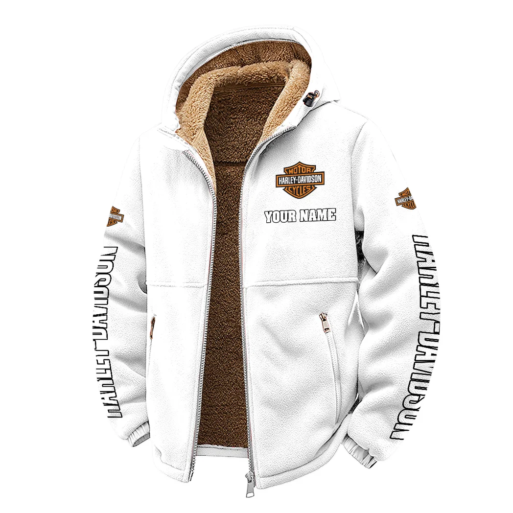 Two-Wheel Freedom Winter Fleece Jacket, Warm Core Loft Fleece HVN1452HD - White - Image 2