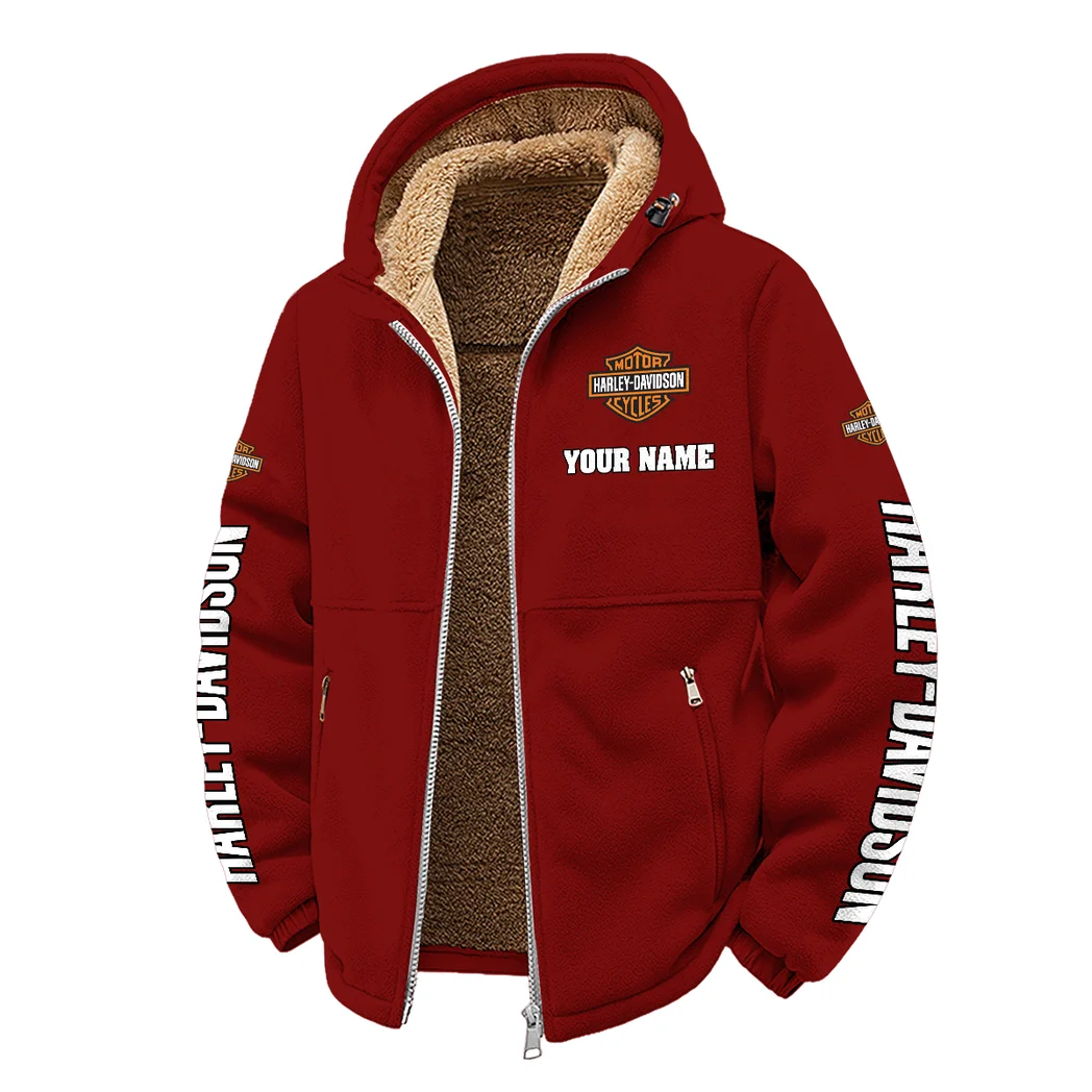 Two-Wheel Freedom Winter Fleece Jacket, Warm Core Loft Fleece HVN1452HD - Wine - Image 2