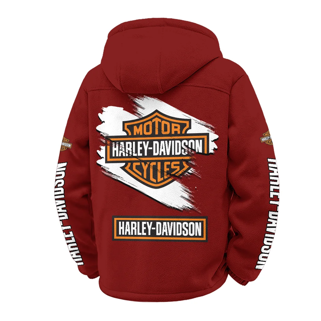 Two-Wheel Freedom Winter Fleece Jacket, Warm Core Loft Fleece HVN1452HD - Wine - Image 3