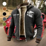 Heavyweight Touring Cruiser Fleece-Lined Hooded Jacket, Premium Bonded Fleece Jacket HVN1452HG - Grey