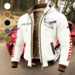 Heavyweight Touring Cruiser Fleece-Lined Hooded Jacket, Premium Bonded Fleece Jacket HVN1452HG - White