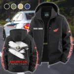 Heavyweight Touring Cruiser Fleece Windbreaker Jacket, Ultra-Soft Wind-Stop Fabric HVN1452HG - Black