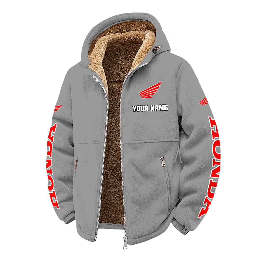 Heavyweight Touring Cruiser Winter Fleece Jacket, Breathable Winter Comfort HVN1452HG - Grey - Image 2