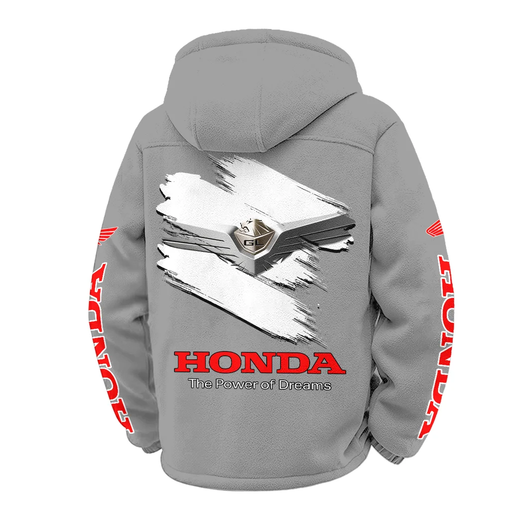 Heavyweight Touring Cruiser Winter Fleece Jacket, Breathable Winter Comfort HVN1452HG - Grey - Image 3