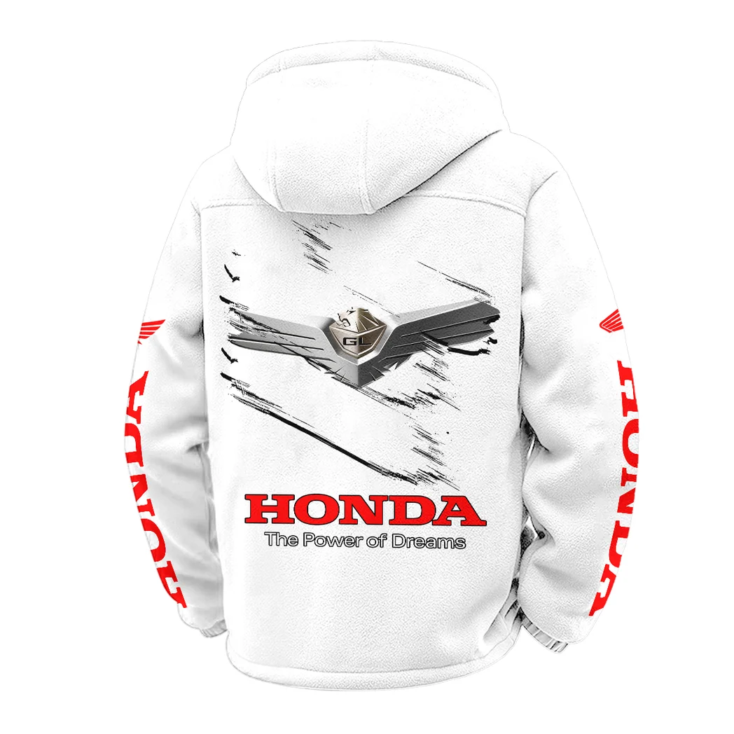 Heavyweight Touring Cruiser Winter Fleece Jacket, Breathable Winter Comfort HVN1452HG - White - Image 3
