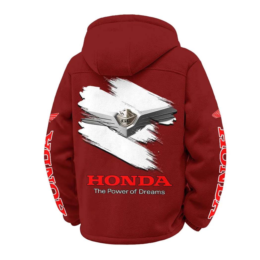 Heavyweight Touring Cruiser Winter Fleece Jacket, Breathable Winter Comfort HVN1452HG - Wine - Image 3
