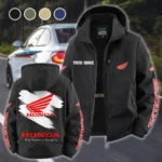 Touring Motorcycle Fleece Windbreaker Jacket, High-Density Windproof Fleece HVN1452HM - Black