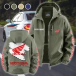Touring Motorcycle Fleece Windbreaker Jacket, High-Density Windproof Fleece HVN1452HM - Green
