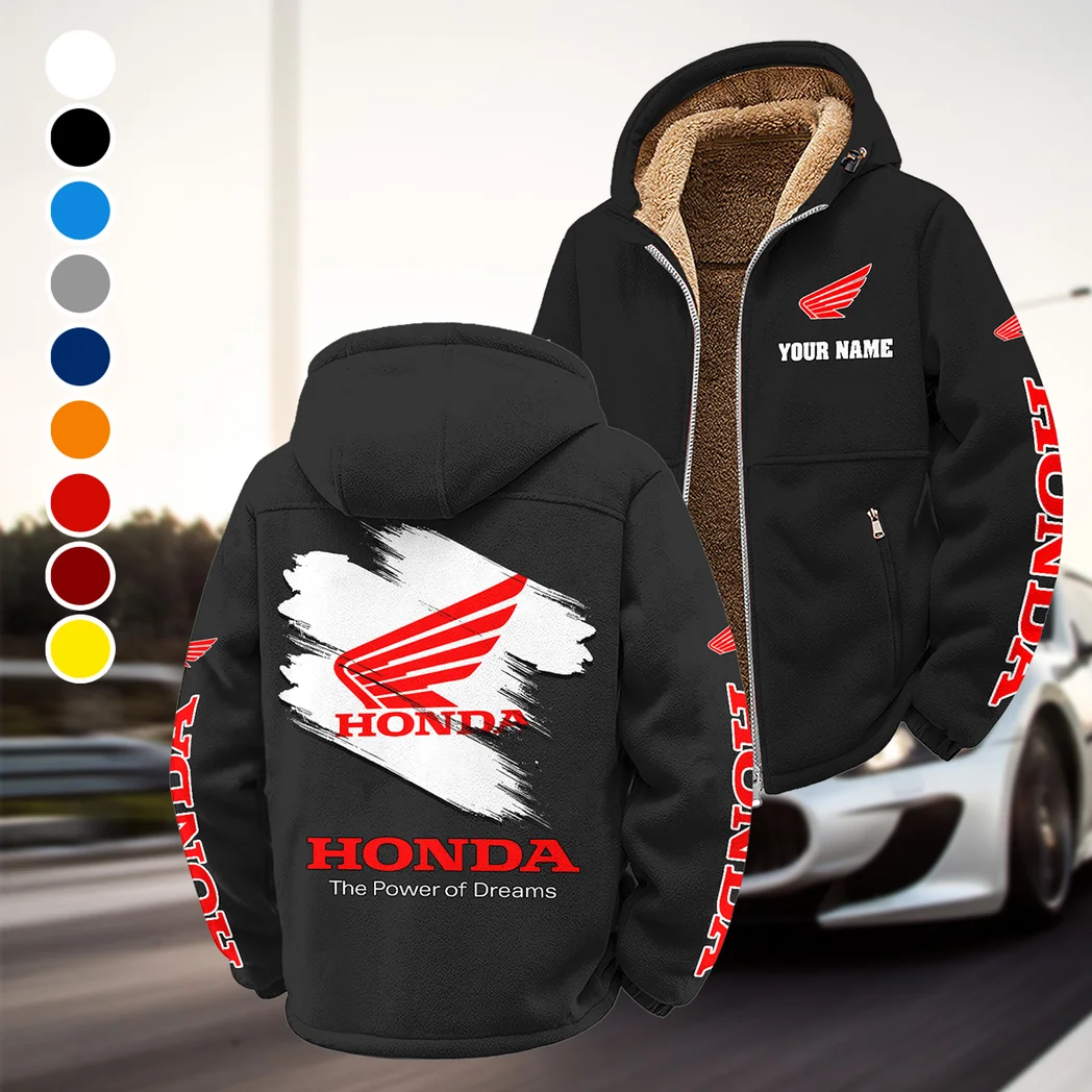 Touring Motorcycle Winter Fleece Jacket, Premium Fleece Barrier HVN1452HM - Black