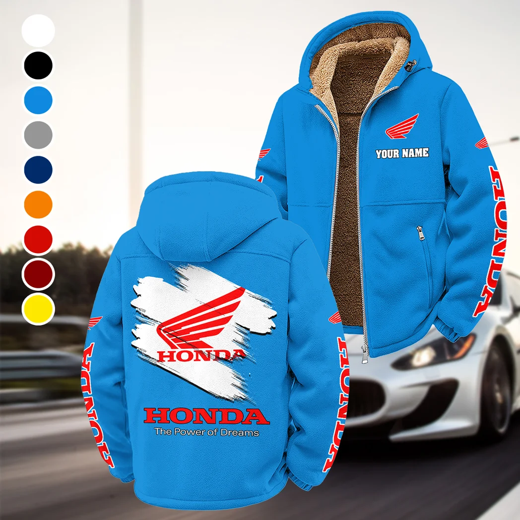 Touring Motorcycle Winter Fleece Jacket, Premium Fleece Barrier HVN1452HM - Cyan