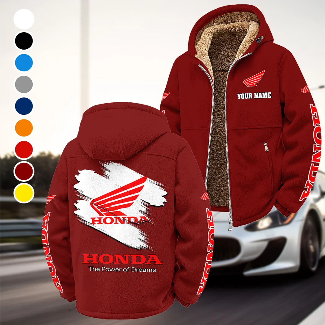 Touring Motorcycle Winter Fleece Jacket, Premium Fleece Barrier HVN1452HM - Wine