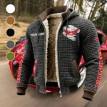 Road Bike Fleece-Lined Hooded Jacket, Soft-Touch Thermal Outerwear HVN1452HM - Grey