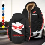 Road Bike Winter Fleece Jacket, Sherpa Lined Winter Fleece HVN1452HM - Black