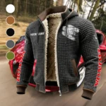 Crossover Fleece-Lined Hooded Jacket, Warmth-Lock Fleece-Lined Zip HVN1452HO - Grey