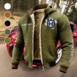 High-Performance Off-Roader Fleece-Lined Hooded Jacket, Modern Athletic Hybrid Parka HVN1452HU - Green