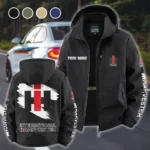 Farm Machine Fleece Windbreaker Jacket, Thermal Wind-Stop Jacket HVN1452IH - Black