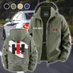 Farm Machine Fleece Windbreaker Jacket, Thermal Wind-Stop Jacket HVN1452IH - Green