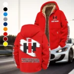 Farm Machine Winter Fleece Jacket, Extreme Cold Fleece Coat HVN1452IH - Red