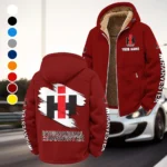Farm Machine Winter Fleece Jacket, Extreme Cold Fleece Coat HVN1452IH - Wine