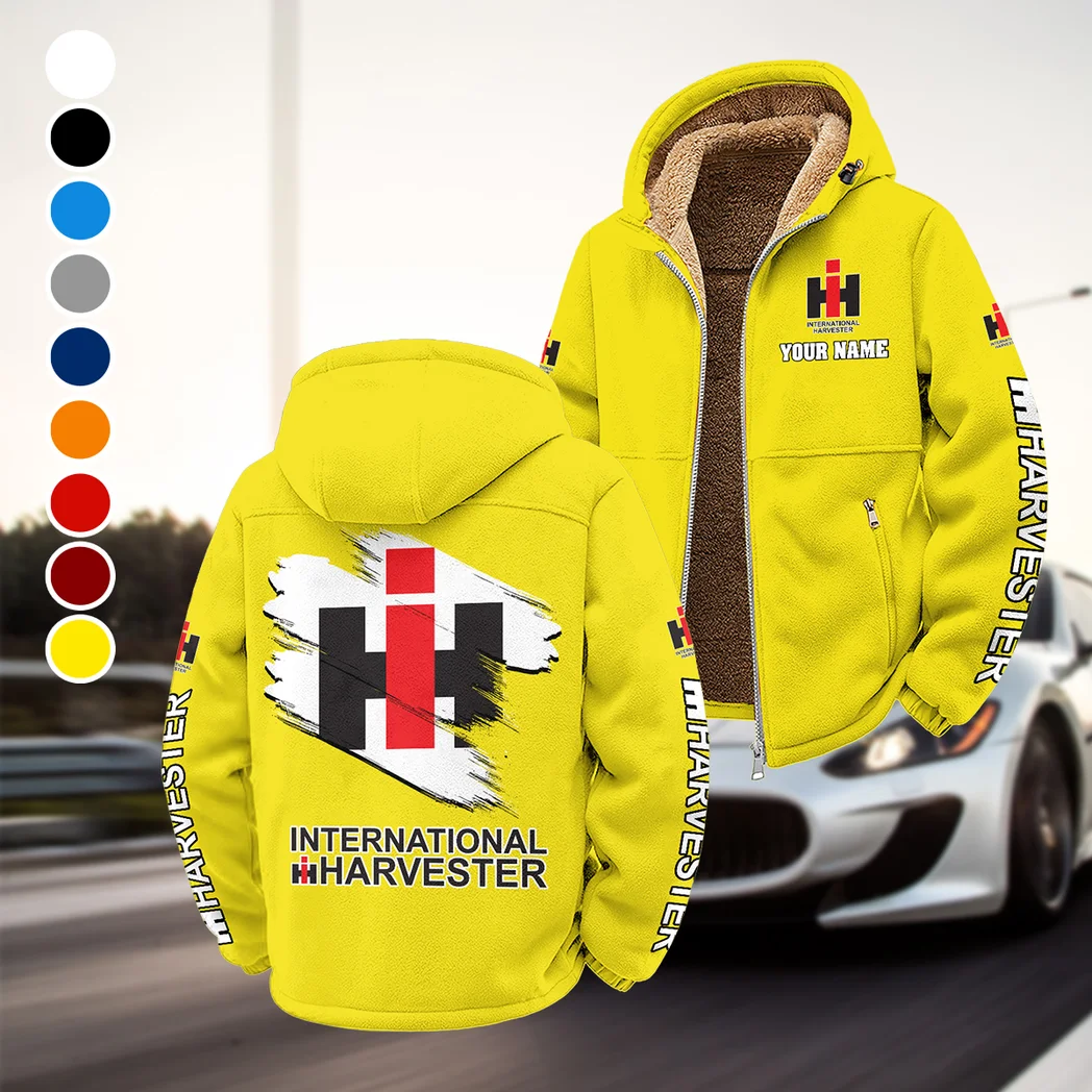 Farm Machine Winter Fleece Jacket, Extreme Cold Fleece Coat HVN1452IH - Yellow