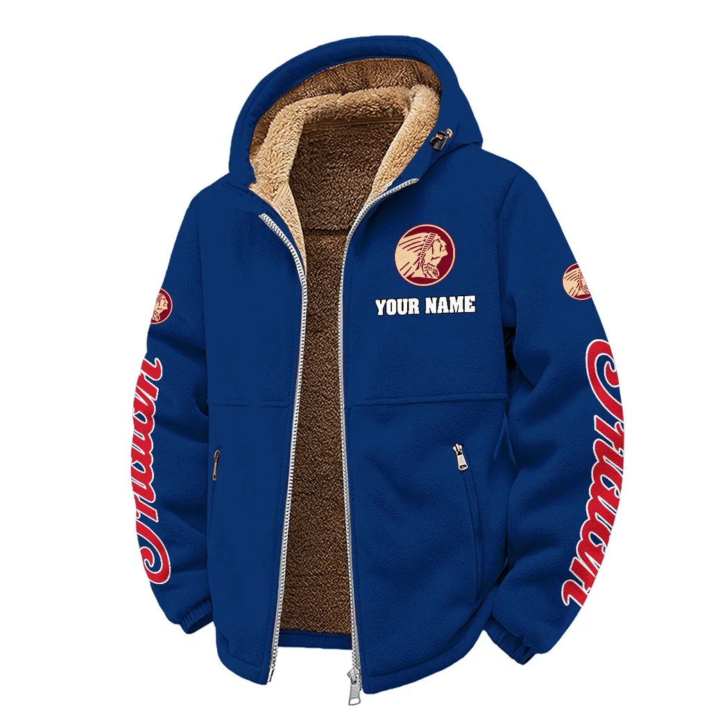 Timeless Road Bike Winter Fleece Jacket, Insulated Sport Hoody HVN1452IM - Navy - Image 2
