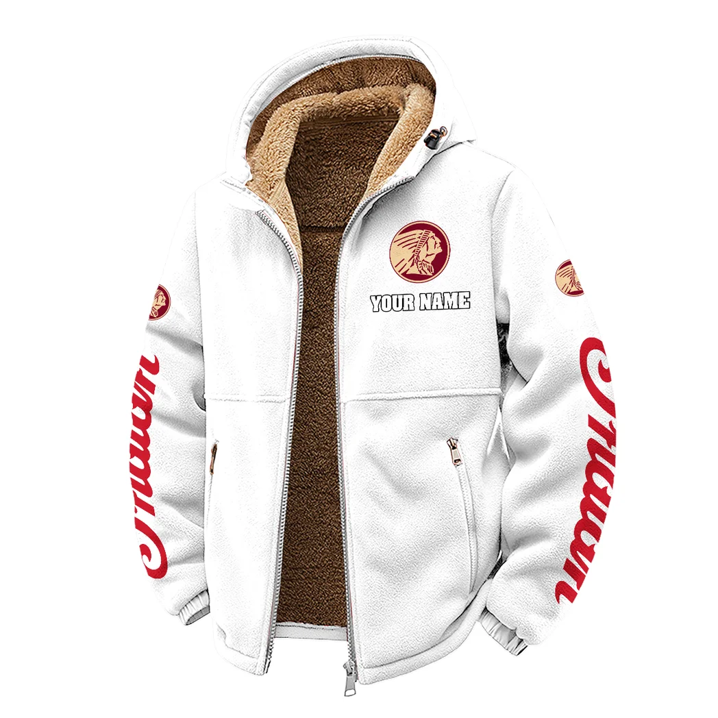 Timeless Road Bike Winter Fleece Jacket, Insulated Sport Hoody HVN1452IM - White - Image 2