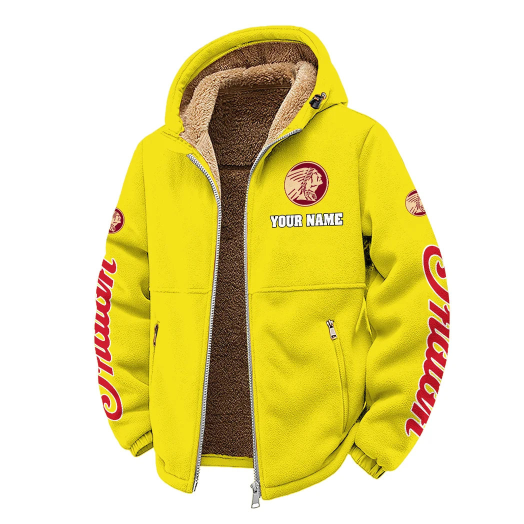 Timeless Road Bike Winter Fleece Jacket, Insulated Sport Hoody HVN1452IM - Yellow - Image 2
