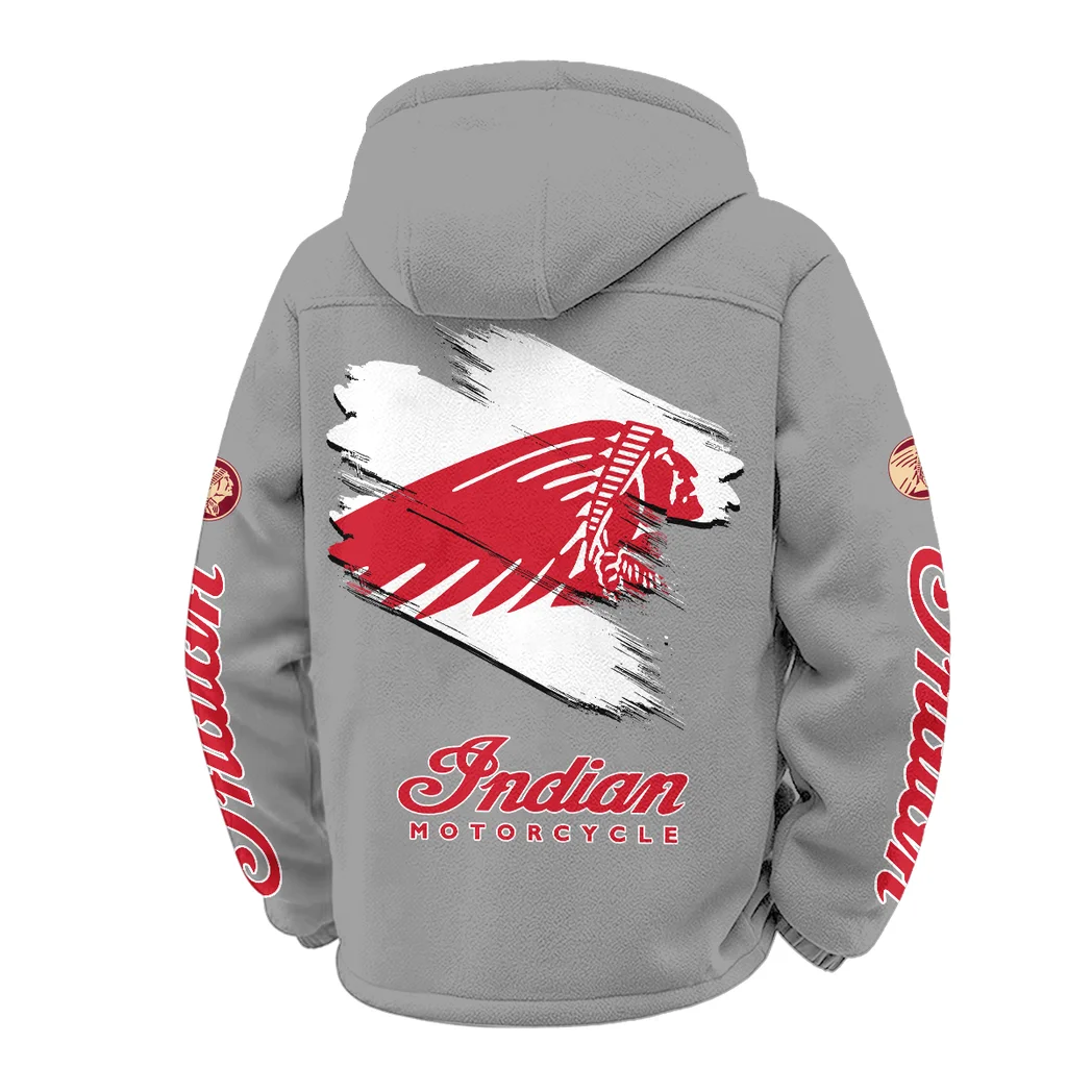 Timeless Road Bike Winter Fleece Jacket, Insulated Sport Hoody HVN1452IM - Grey - Image 3
