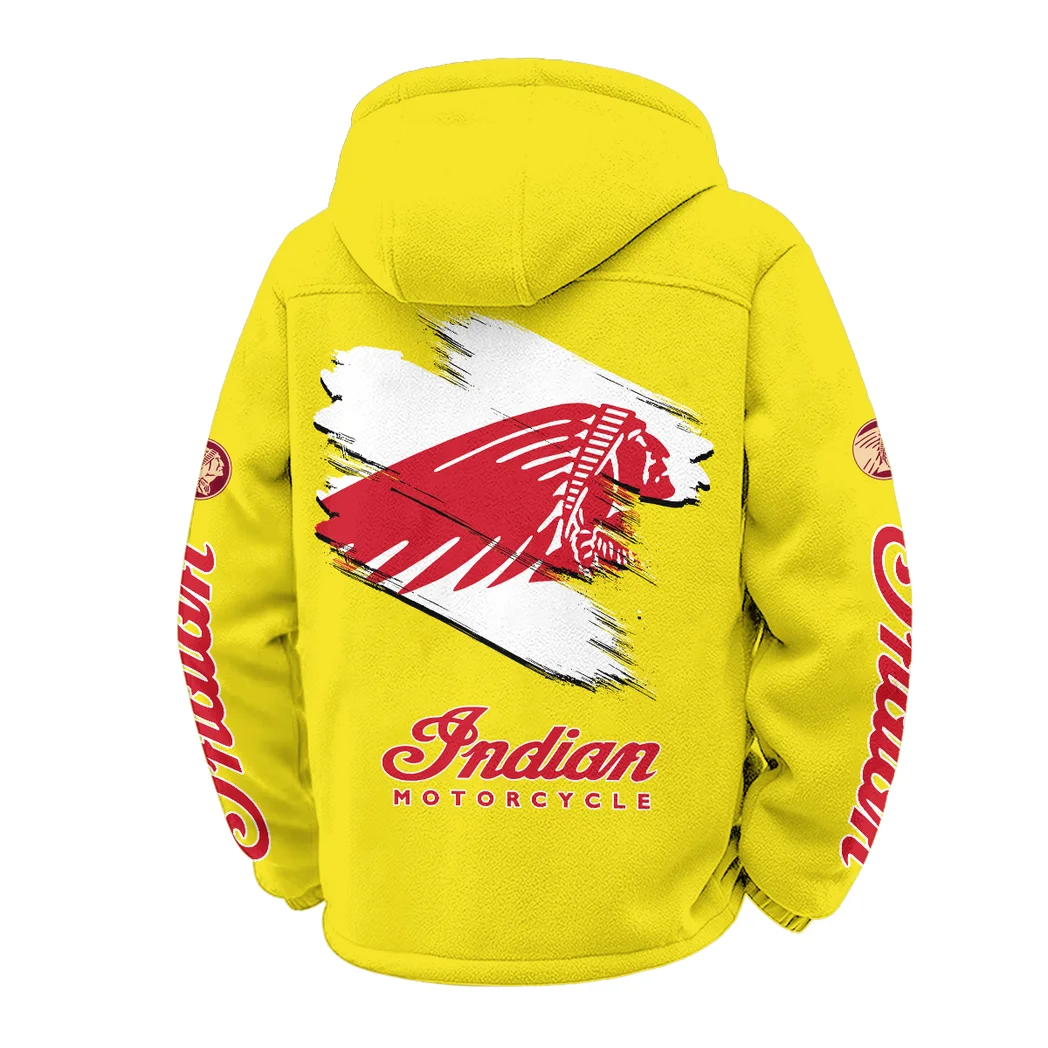 Timeless Road Bike Winter Fleece Jacket, Insulated Sport Hoody HVN1452IM - Yellow - Image 3