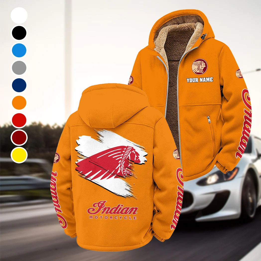 Timeless Road Bike Winter Fleece Jacket, Insulated Sport Hoody HVN1452IM - Orange