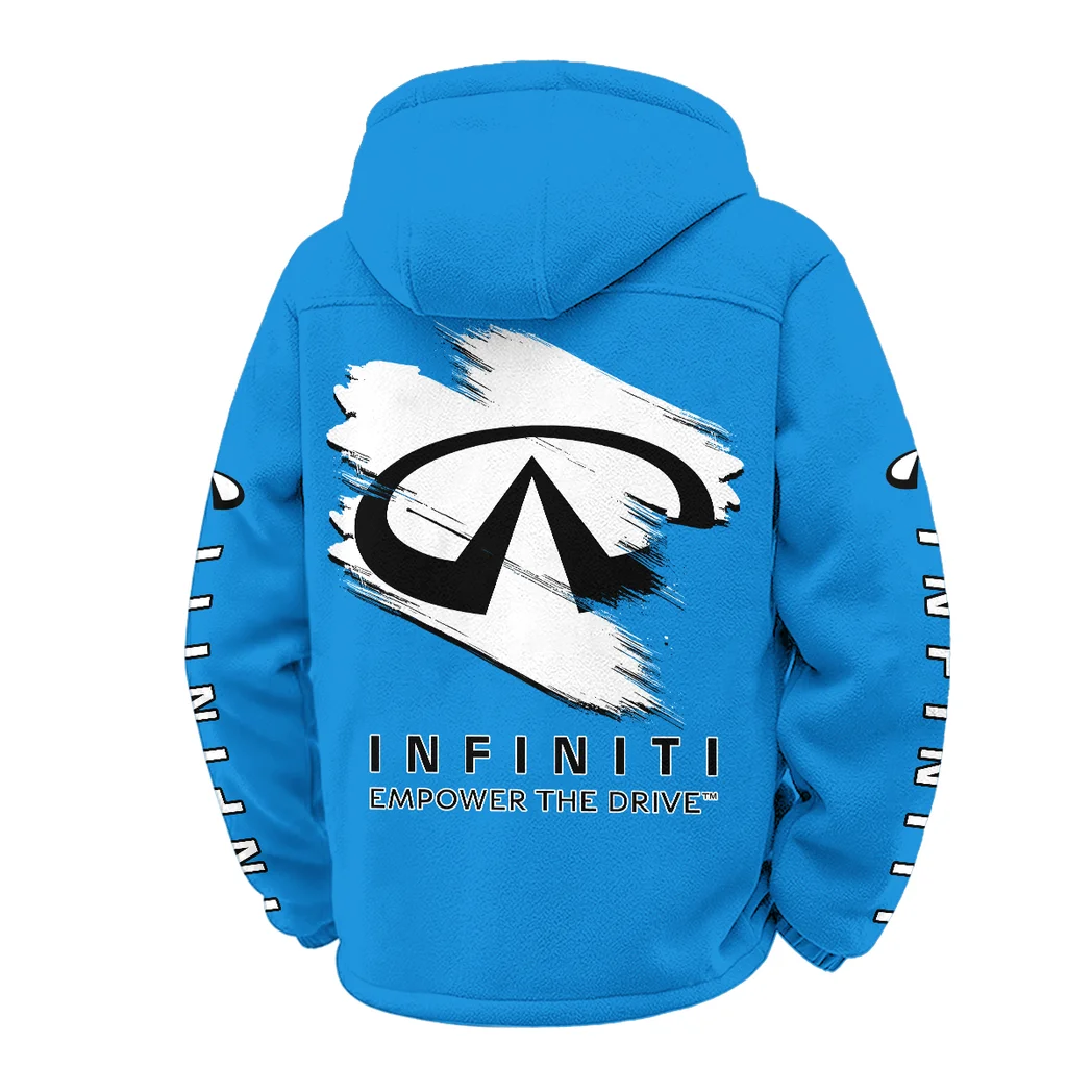 Comfort-Oriented Vehicle Winter Fleece Jacket, Sub-Zero Fleece Jacket HVN1452IN - Cyan - Image 3