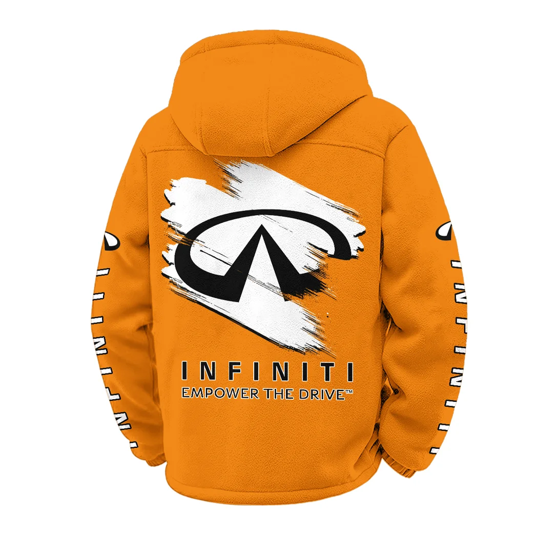 Comfort-Oriented Vehicle Winter Fleece Jacket, Sub-Zero Fleece Jacket HVN1452IN - Orange - Image 3