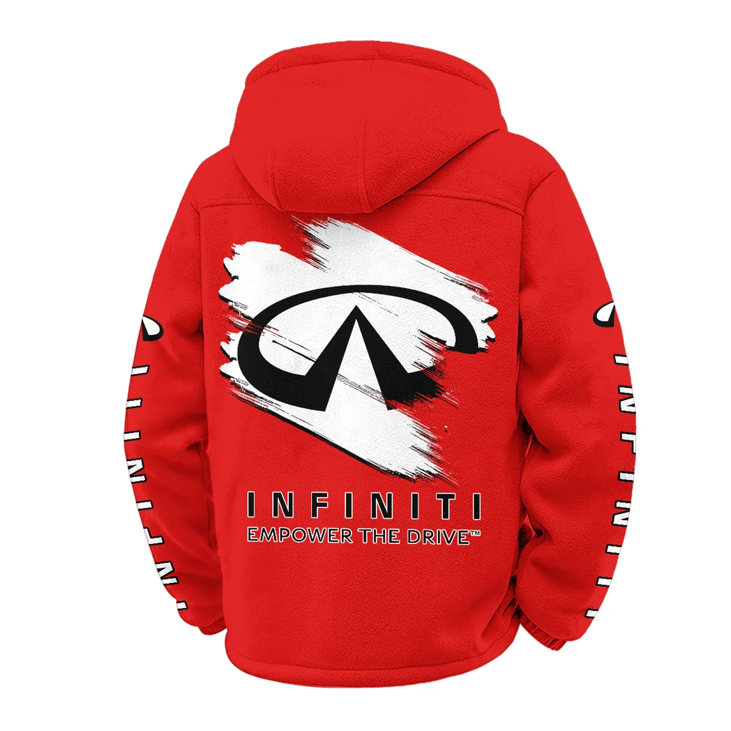 Comfort-Oriented Vehicle Winter Fleece Jacket, Sub-Zero Fleece Jacket HVN1452IN - Red - Image 3