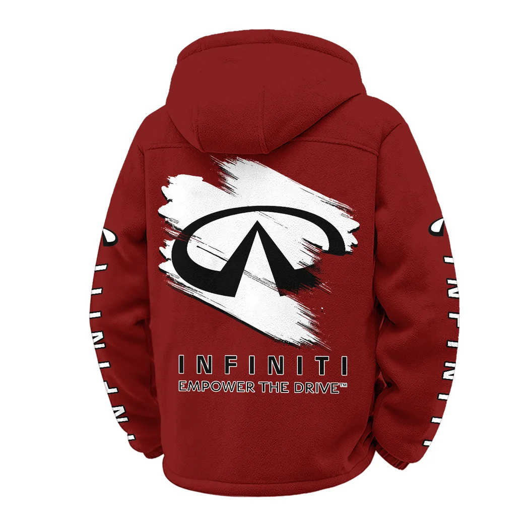 Comfort-Oriented Vehicle Winter Fleece Jacket, Sub-Zero Fleece Jacket HVN1452IN - Wine - Image 3