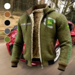 Cultivation Tractor Fleece-Lined Hooded Jacket, Multi-Sport Winter Active Top HVN1452JD - Green